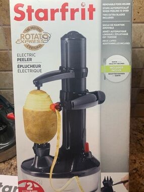 Starfrit Rotato Express electric vegetable and fruit peeler.